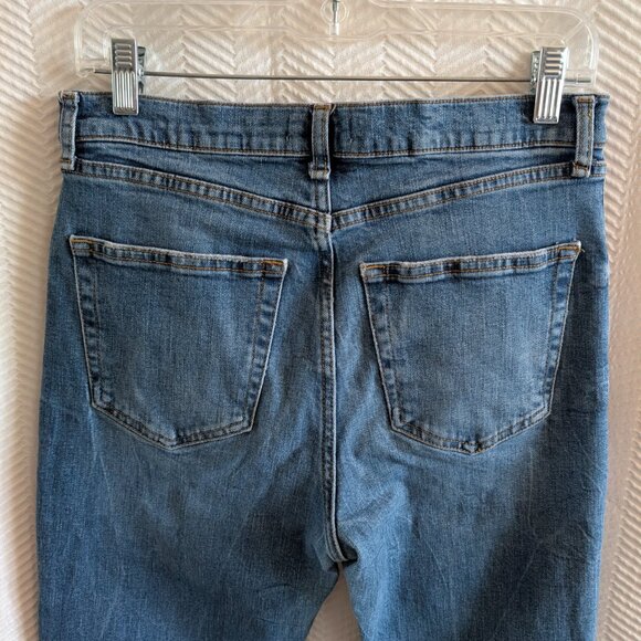 Zara Premium denim collection high rise Straight skinny jeans raw hem Size 8 - Picture 7 of 7